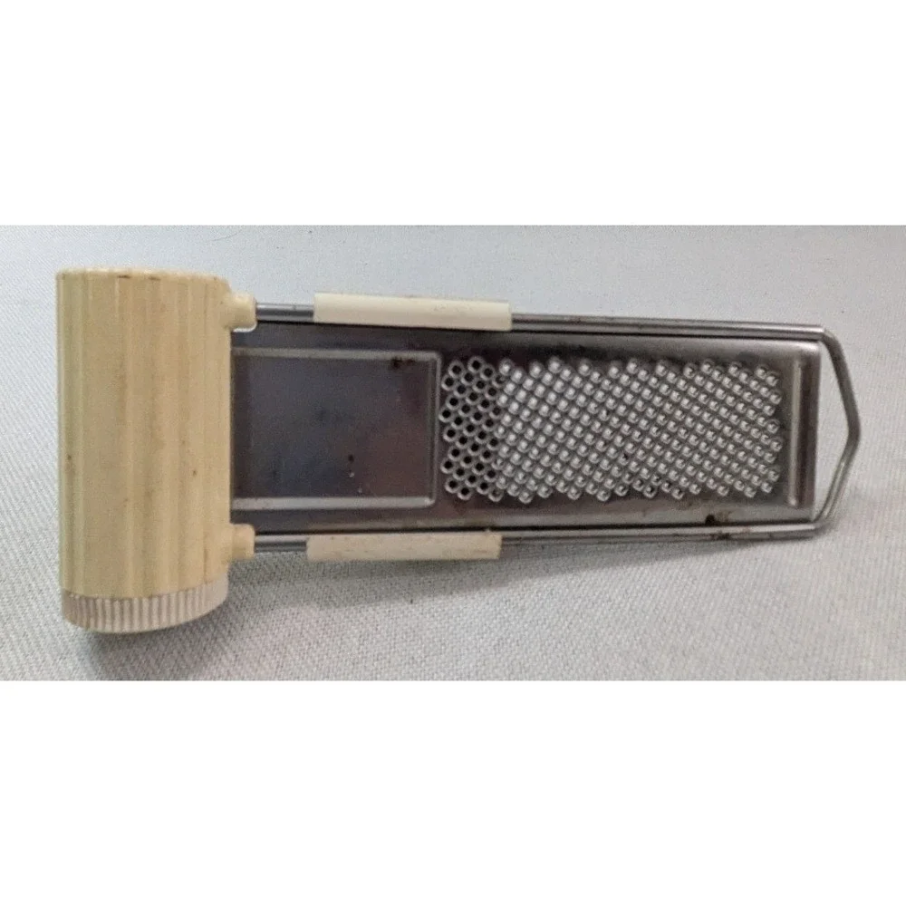 Vintage Rotary Cheese Grater Manual Hand Crank Cream Plastic Stainless Fair